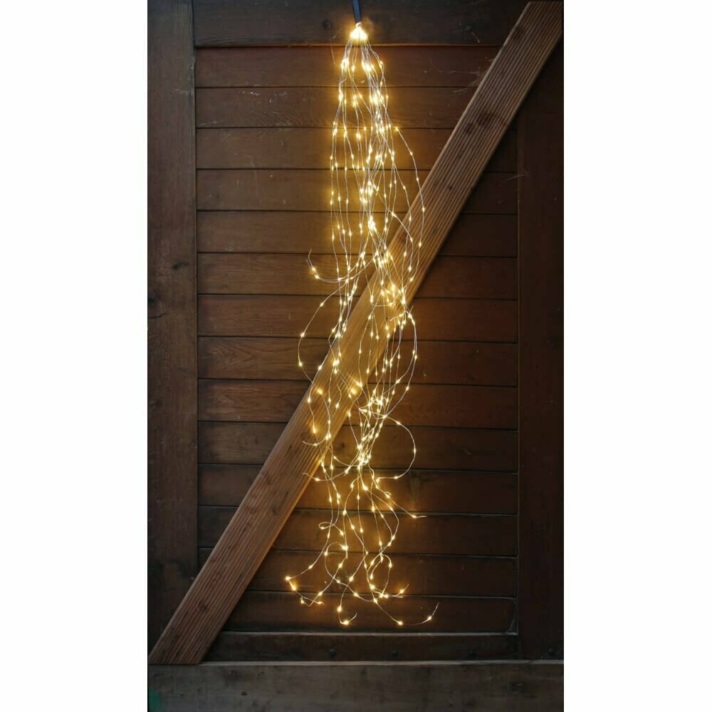 LED-Drahtbüschel Aussen Büschel 64 warmweisse LEDs 8 Stränge 75 cm