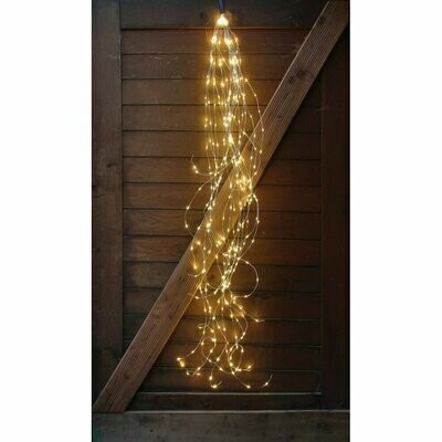LED-Drahtbüschel Aussen Büschel 64 warmweisse LEDs 8 Stränge 75 cm