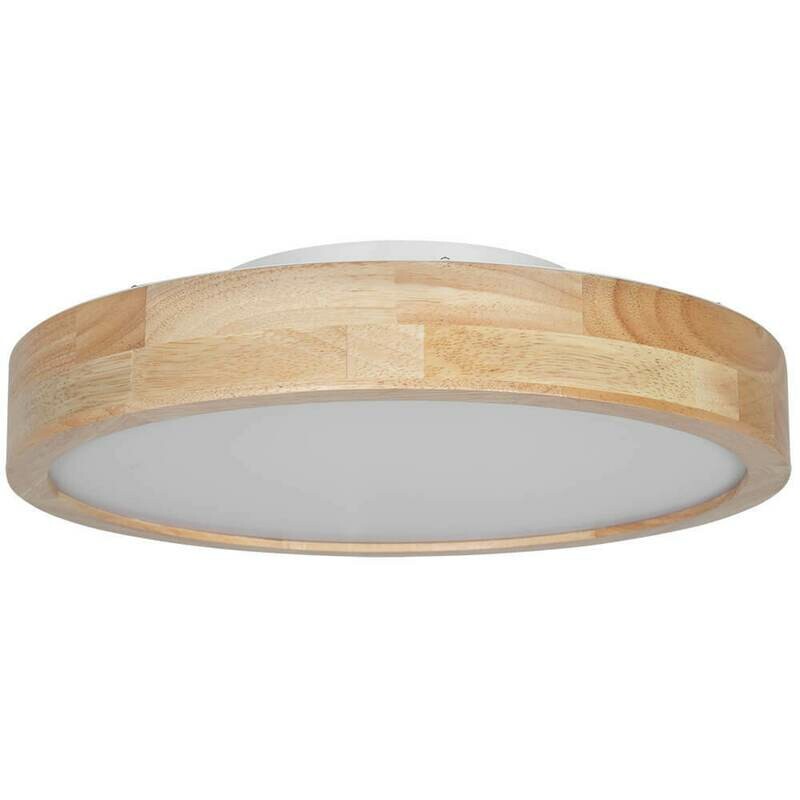 LED Deckenlampe Deckenleuchte Holzoptik Fernbedienung 24W opal Ø 40 cm