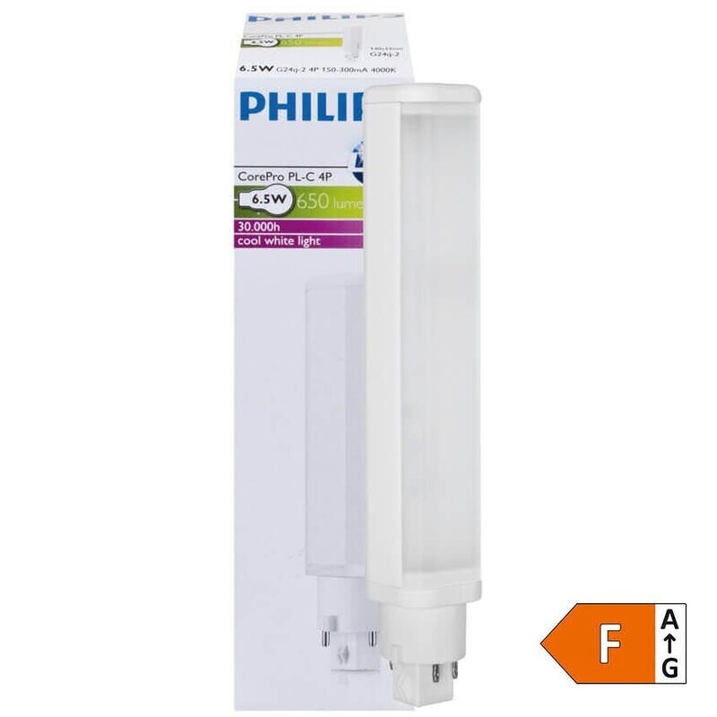 LED-Kompaktlampe G24-2 4 Pin 6,5W 4000K Philips COREPRO LED PLC LED-Kompaktlampe G24-2 4 Pin 6,5W 4000K Philips COREPRO LED PLC