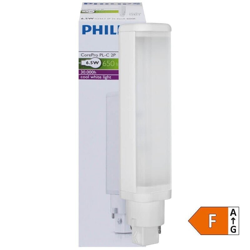 LED-Kompaktlampe G24-2 2 Pin 6,5W 4000K Philips COREPRO LED PLC LED-Kompaktlampe G24-2 2 Pin 6,5W 4000K Philips COREPRO LED PLC
