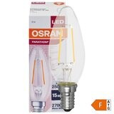 LED Filament Lampe Kerzen Form E14 2,5W  klar 250 lm  2700K OSRAM PHARATHOM RETROFIT