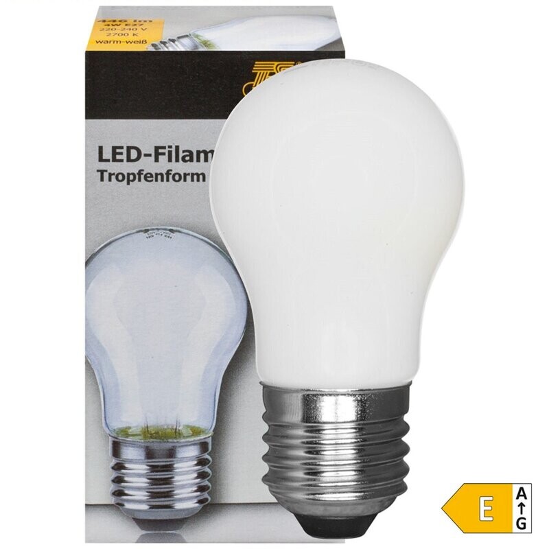 LED Fadenlampe Tropfenform E27 4W matt 446 lm 2700K Filament TS-Electronic LED Fadenlampe Tropfenform E27 4W matt 446 lm 2700K Filament TS-Electronic