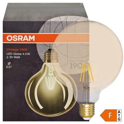 LED Filament Lampe Globe Form gold E27 4,5W 420 lm 2500K OSRAM LED Filament Lampe Globe Form gold E27 4,5W 420 lm 2500K OSRAM