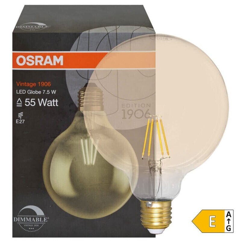 LED Filament Lampe Globe Form gold dimmbar E27 7,5W 725 lm 2400K OSRAM LED Filament Lampe Globe Form gold dimmbar E27 7,5W 725 lm 2400K OSRAM