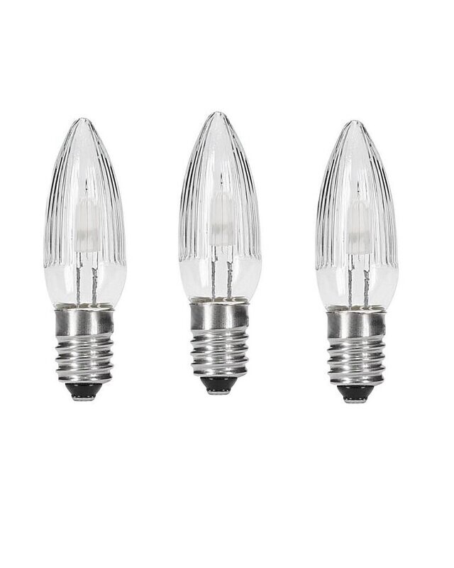 3 LED Topkerze Riffelkerze 8V-55V 0,3W E10 halb geriffelt Innen Aussen HELLUM 3 LED Topkerze Riffelkerze 8V-55V 0,3W E10 halb geriffelt Innen Aussen HELLUM