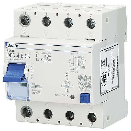 FI-Schalter DFS 4 40/4/0,03 B SK Allstromsensitiv Fehlerstrom-Schutzschalter TYP B 4-polig Doepke FI-Schalter DFS 4 40/4/0,03 B SK Allstromsensitiv Fehlerstrom-Schutzschalter TYP B 4-polig Doepke