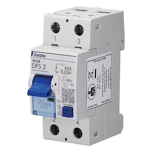 FI-Schalter DFS 2 040-2/0,03-A 09134601 Fehlerstrom-Schutzschalter Typ A Doepke FI-Schalter DFS 2 040-2/0,03-A 09134601 Fehlerstrom-Schutzschalter Typ A Doepke