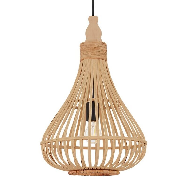 Pendelleuchte Hängeleuchte AMSFIELD Bambus Holz natur Ø 35cm E27 EGLO Pendelleuchte Hängeleuchte AMSFIELD Bambus Holz natur Ø 35cm E27 EGLO