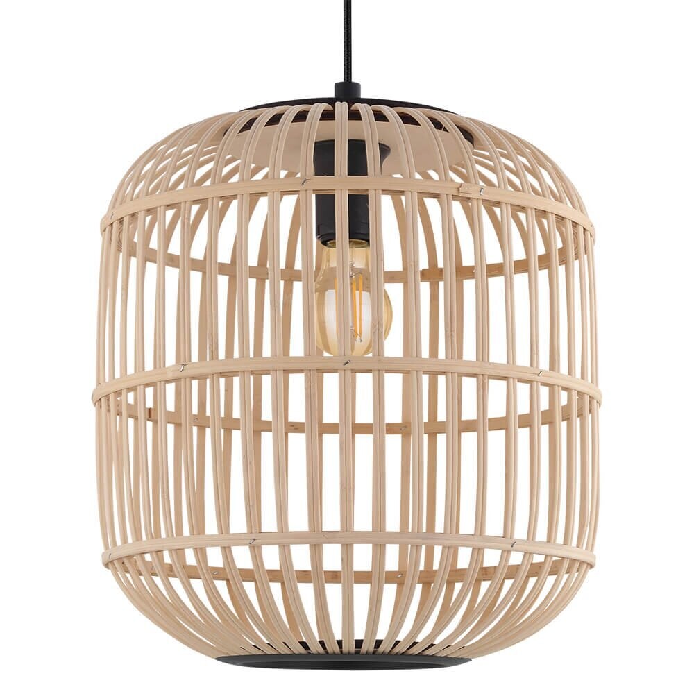 Pendelleuchte Hängeleuchte BORDESLEY Bambus Holz natur Ø 35cm E27 EGLO