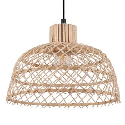 Pendelleuchte Hängeleuchte AUSNBY Rattan Holz natur Ø 37cm E27 EGLO