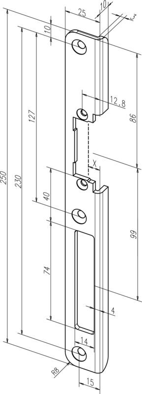 Winkelschließblech EffEff 63B35-05 für Türöffner Edelstahl DIN Rechts 250x25x10 ProFix2 Winkelschließblech EffEff 63B35-05 für Türöffner Edelstahl DIN Rechts 250x25x10 ProFix2
