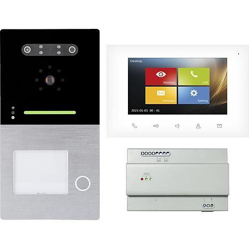 Video Türsprechanlage Set EGB Villa 1 Familie 2-Draht-Technik Gesichtserkennung Bluetooth