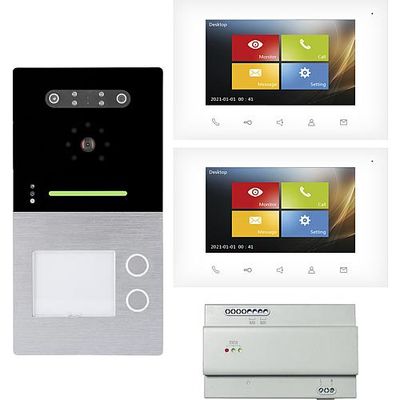 Video Türsprechanlage Set EGB Villa 2 Familien 2-Draht-Technik Gesichtserkennung Bluetooth Video Türsprechanlage Set EGB Villa 2 Familien 2-Draht-Technik Gesichtserkennung Bluetooth