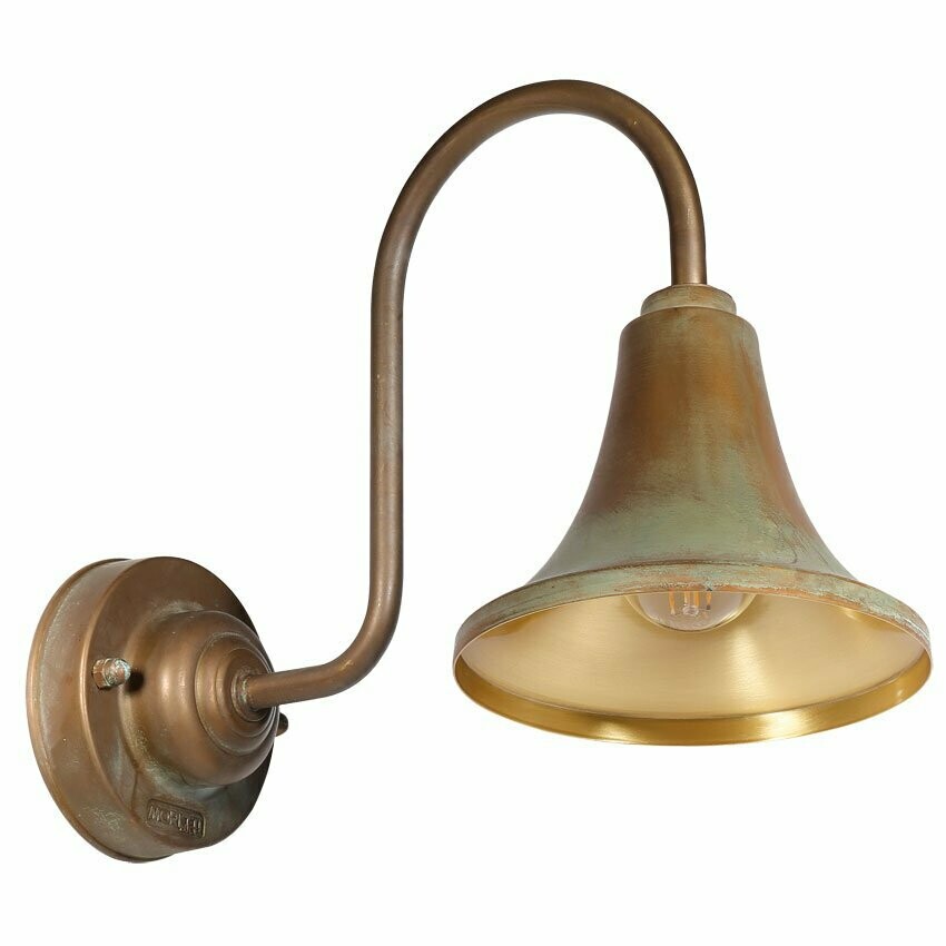 Wandleuchte Wandlampe Altmessing patiniert Messing  MORETTI LUCE