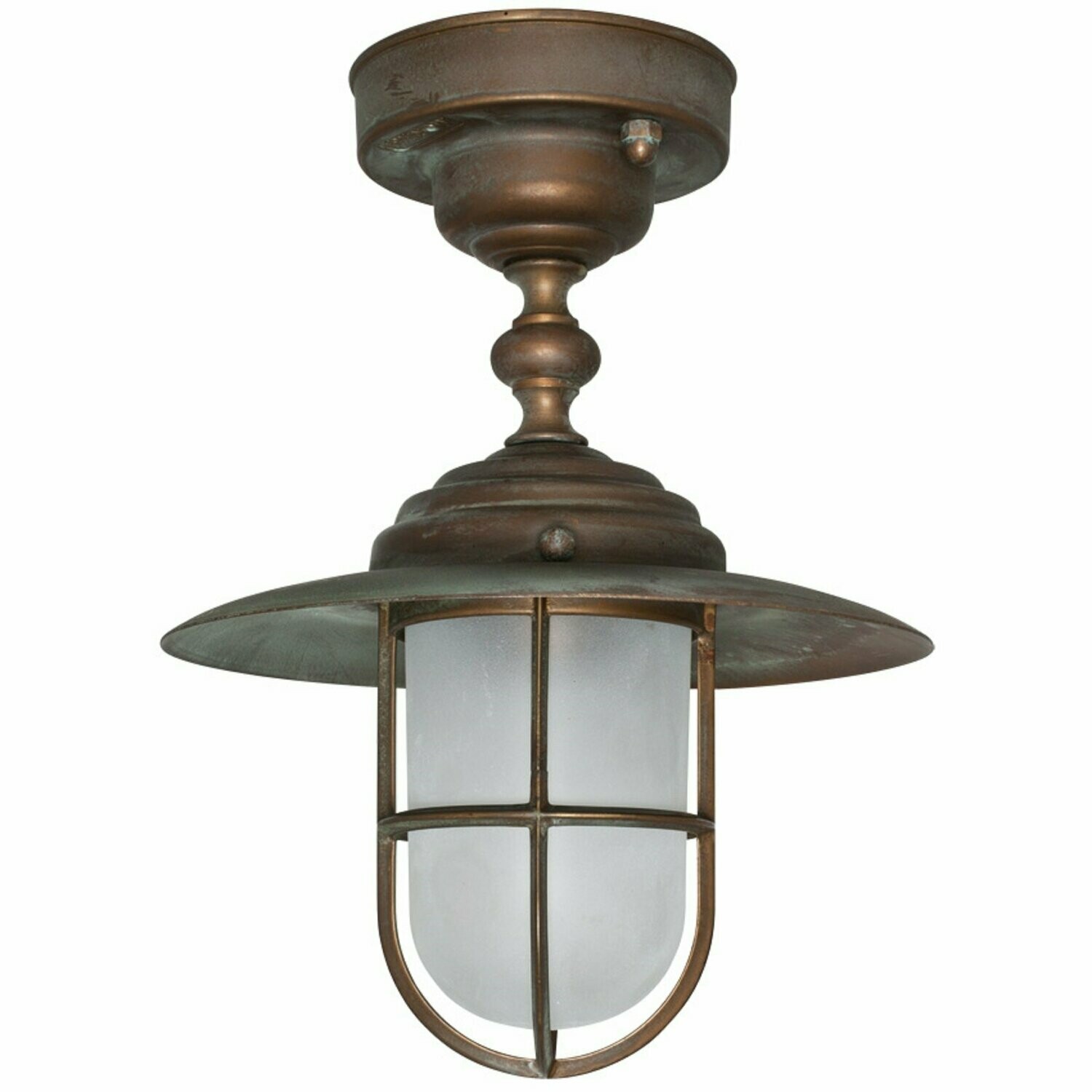AUSSEN Deckenleuchte Aussenlampe Altmessingguss patiniert IP44 max. 60W  MORETTI
