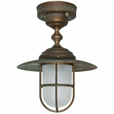 AUSSEN Deckenleuchte Aussenlampe Altmessingguss patiniert IP44 max. 60W  MORETTI