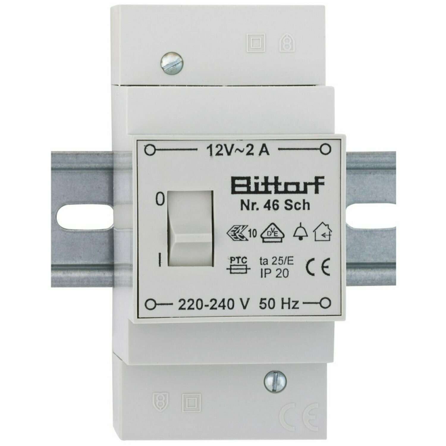 Klingeltrafo Reiheneinbau 12V 2A mit Schalter Bittorf Klingeltrafo Reiheneinbau 12V 2A mit Schalter Bittorf