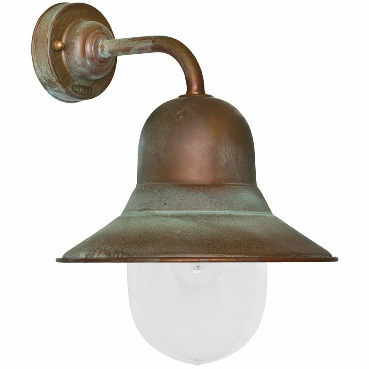 Aussenwandleuchte Wandlampe Altmessing patiniert Messing Polycarbonatglas MORETTI LUCE 808.AR