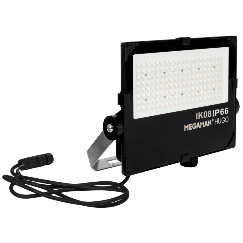 LED Aussenstrahler seeklimabeständig Flächenstrahler S mit asymmetrischem Abstrahlwinkel 70W/90W 9800lm/12200lm 3000K Megaman LED Aussenstrahler seeklimabeständig Flächenstrahler S mit asymmetrischem Abstrahlwinkel 70W/90W 9800lm/12200lm 3000K Megaman