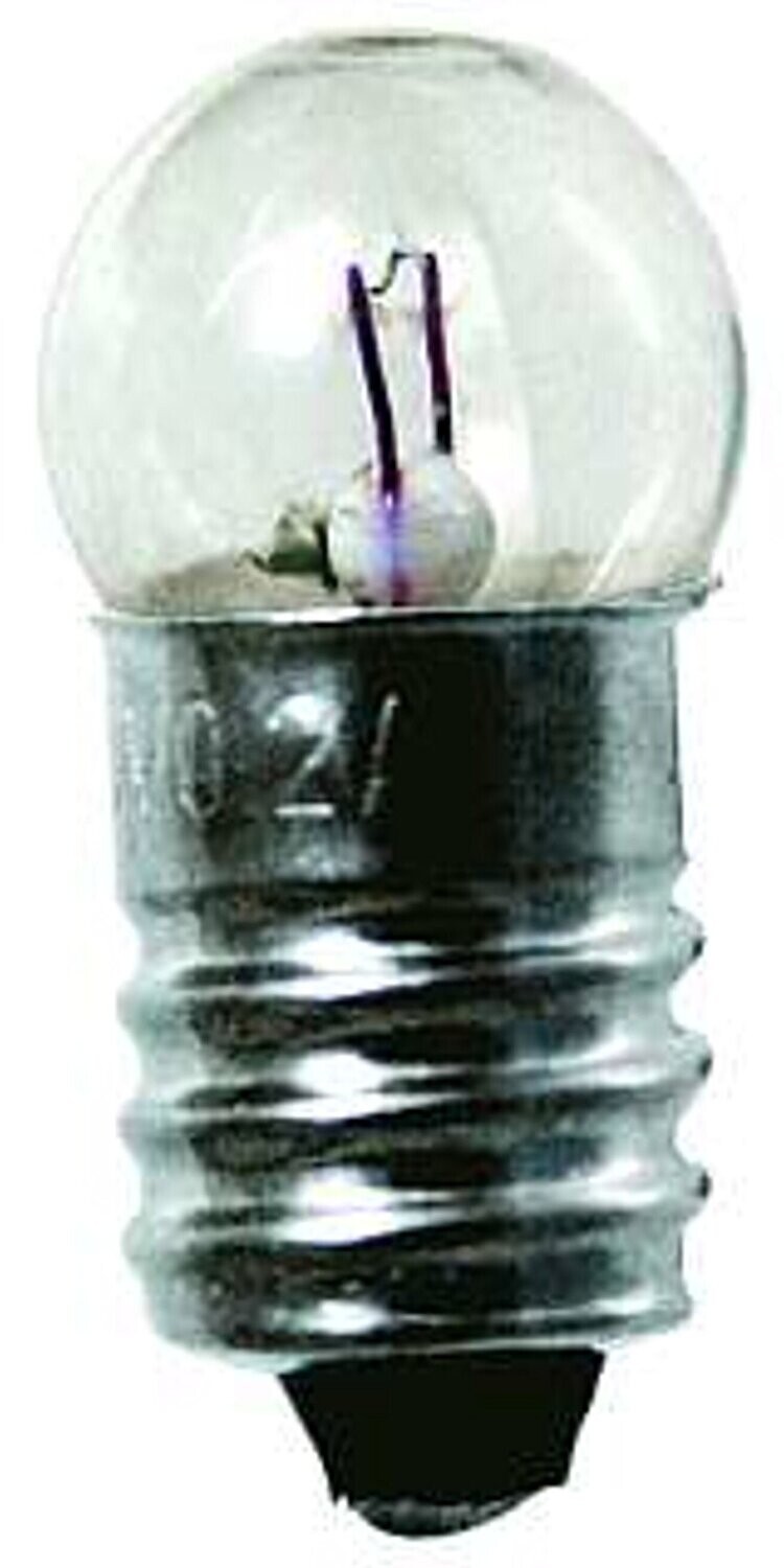 Glühlampe E10 klar 2,5V 300mA 0,75W 5 Stück Glühbirne