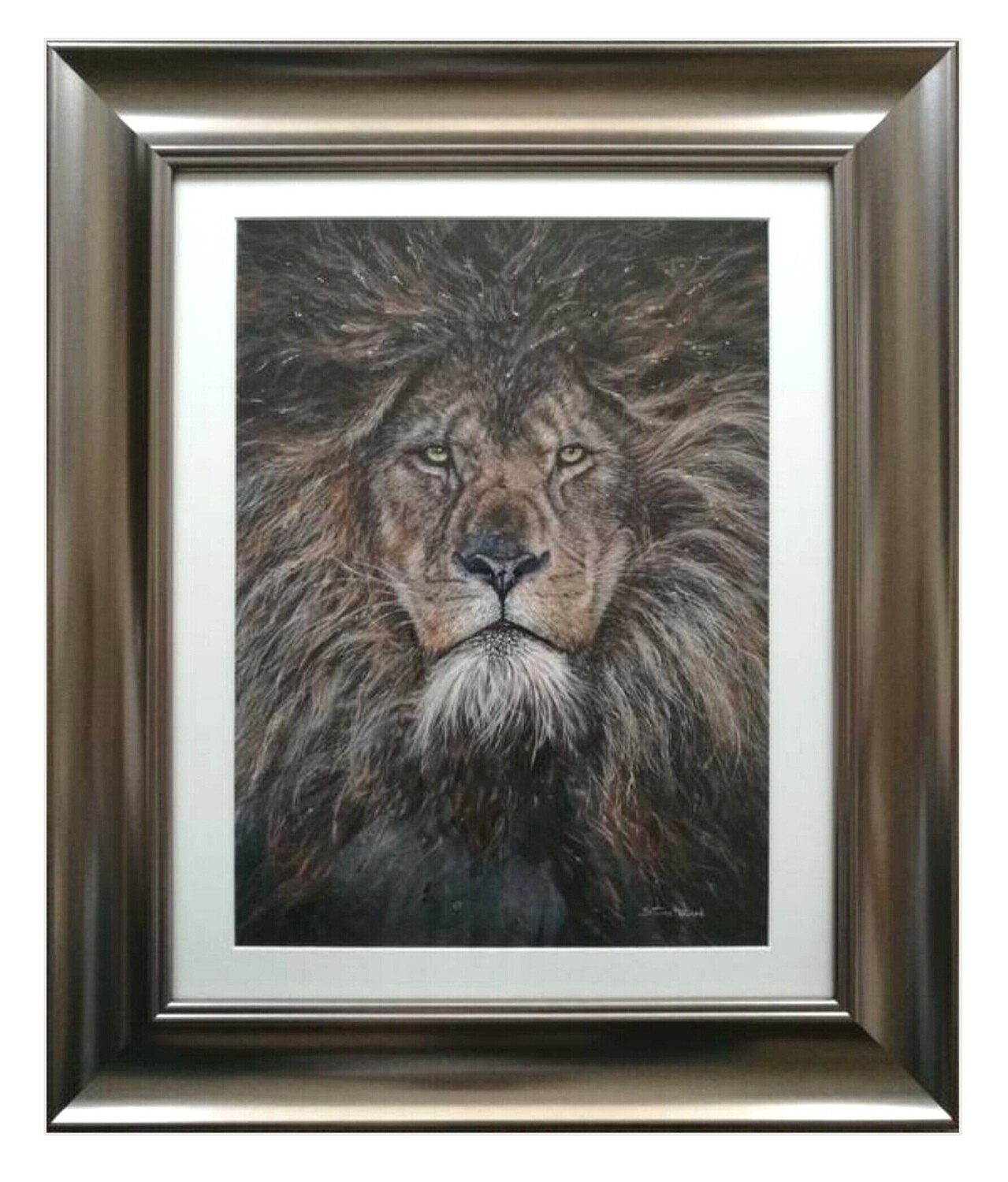 The King Embellished Print Framed