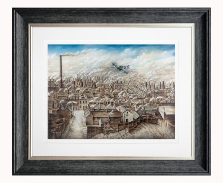 Rooftops &amp; Chimney Pots Limited Edition Print Framed