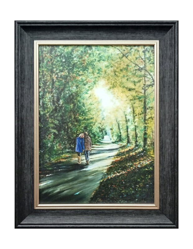 Memory Lane Canvas Print Framed