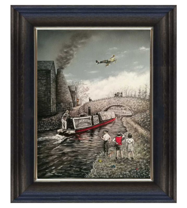 Salute to the Skies Canvas Print Xtra Large Chunky Frame.