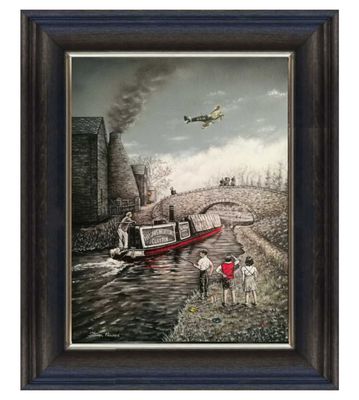 Salute to the Skies Canvas Print Xtra Large Chunky Frame.
