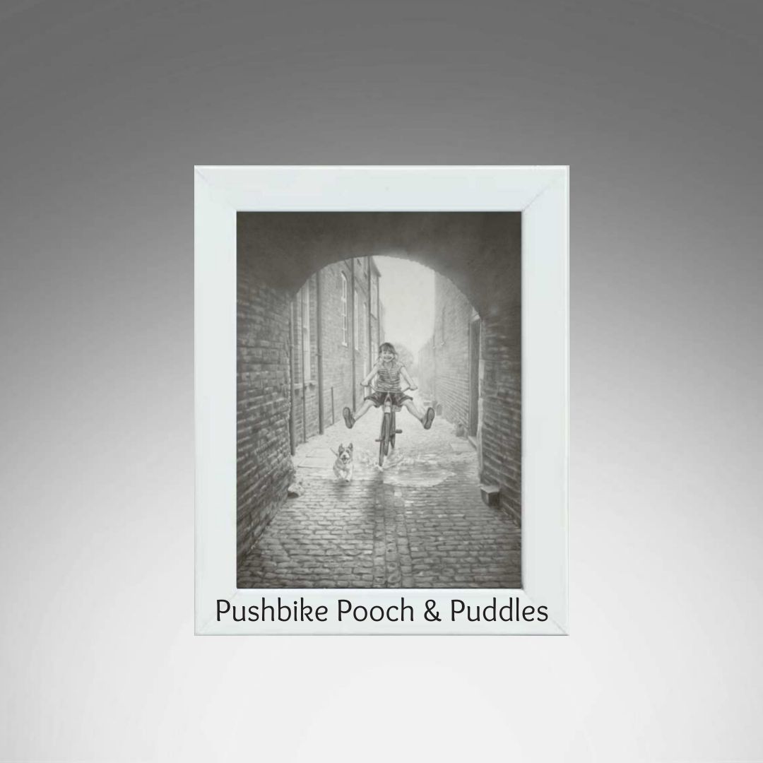 Pushbike Pooch &amp; Puddles White Frame.