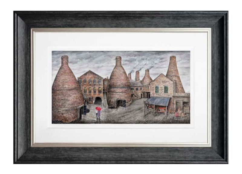 Gladstone Pottery Limited Edition Print Framed