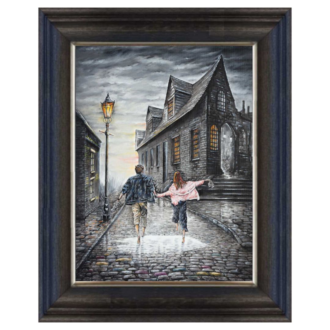 Young Hearts Run Free Canvas Print Chunky Frame.