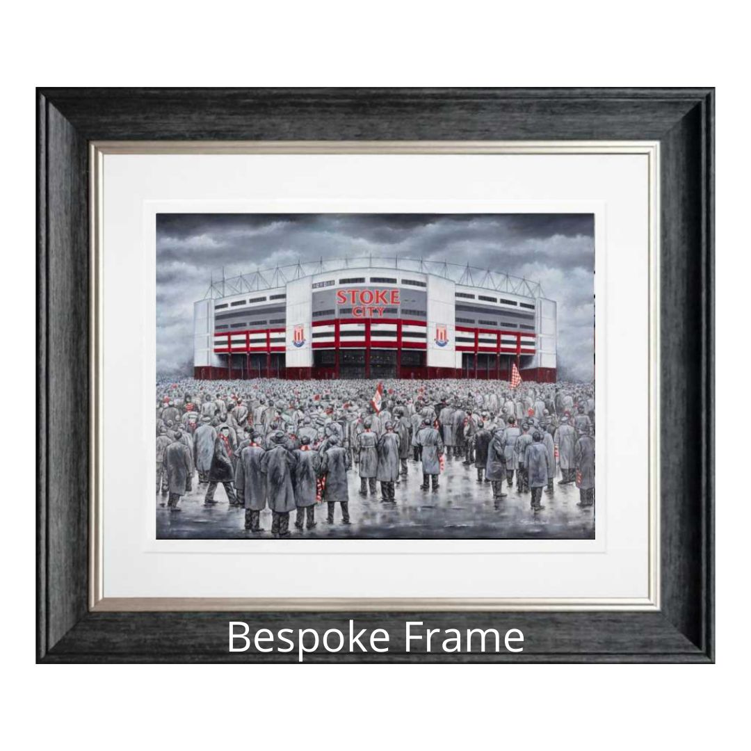 Stoke City &quot;Up The Mighty Potters&quot; Frame Choice Giclée Framed