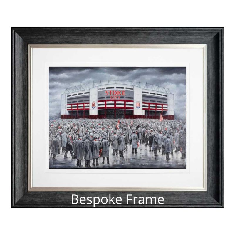 Stoke City &quot;Up The Mighty Potters&quot; Frame Choice Giclée Framed