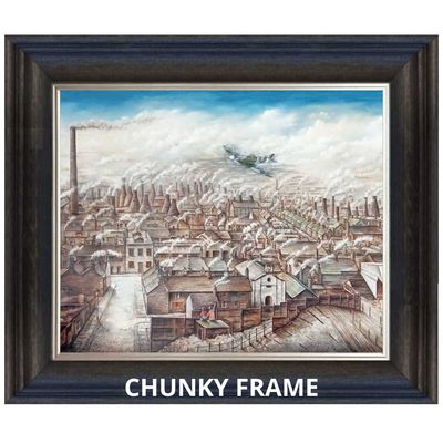 Rooftops &amp; Chimney Pots Canvas Framed