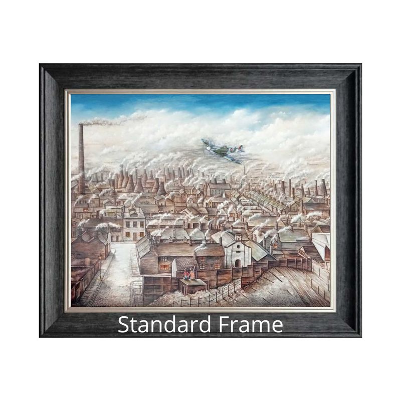 Rooftops &amp; Chimney Pots Canvas Framed