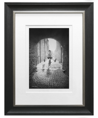 Pushbike Pooch and Puddles Limited Edition Print Framed