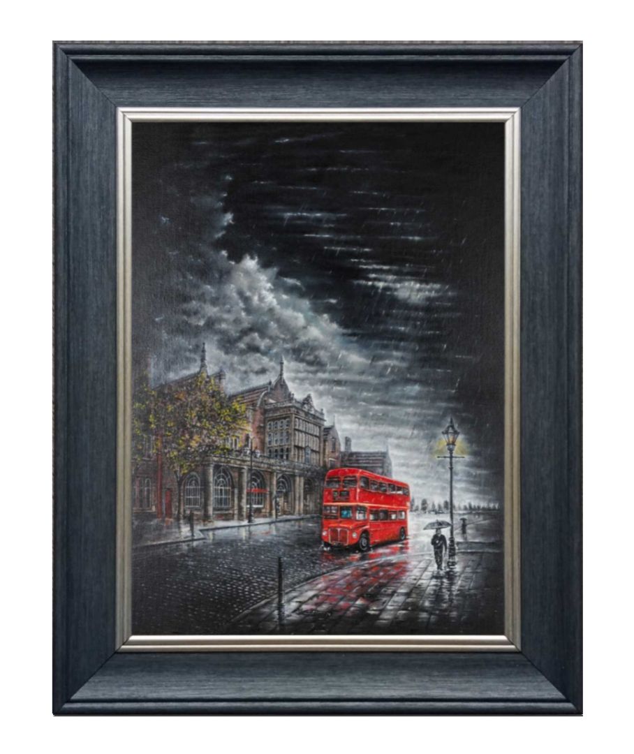 Double Decker Canvas Print Framed Small