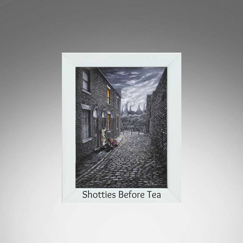 Shotties Before Tea White Frame.