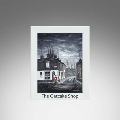 The Oatcake Shop White Frame.