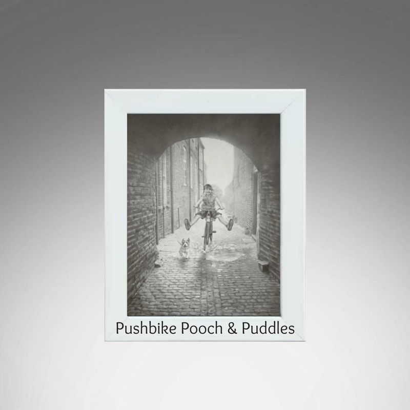 Pushbike Pooch &amp; Puddles White Frame.