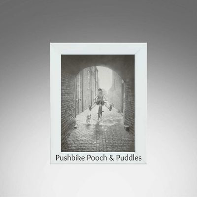 Pushbike Pooch &amp; Puddles White Frame.