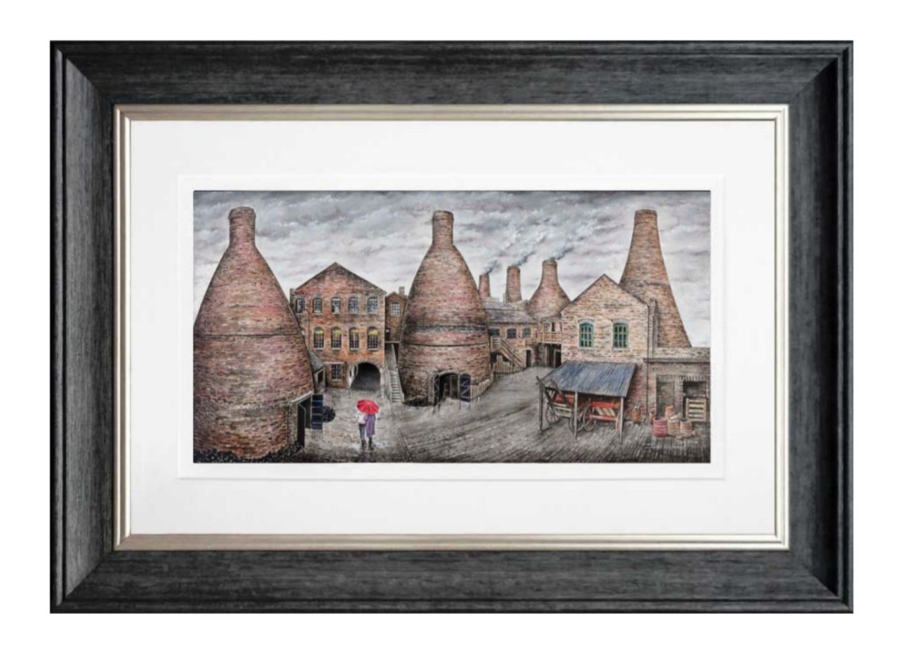 Gladstone Pottery Limited Edition Print Framed