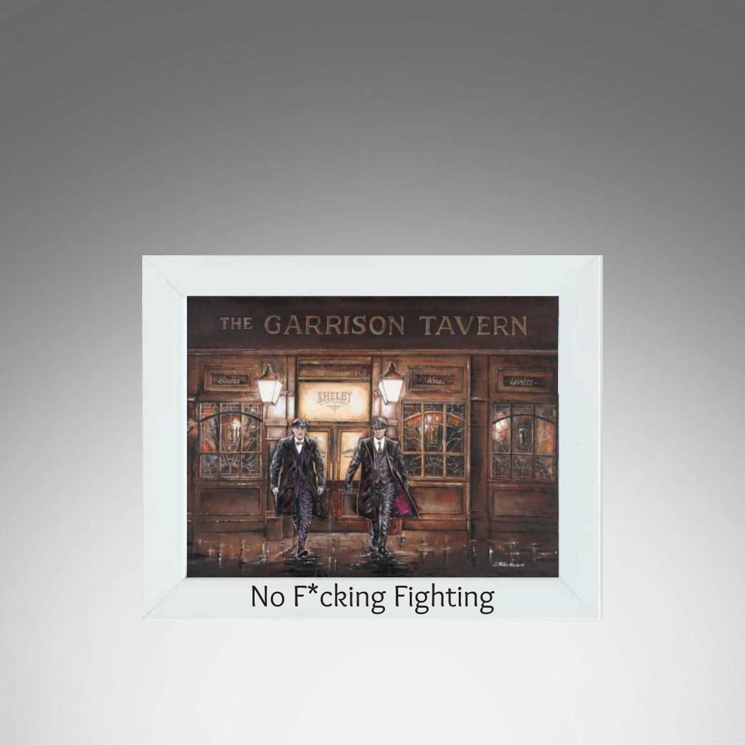 No F*cking Fighting White Frame.