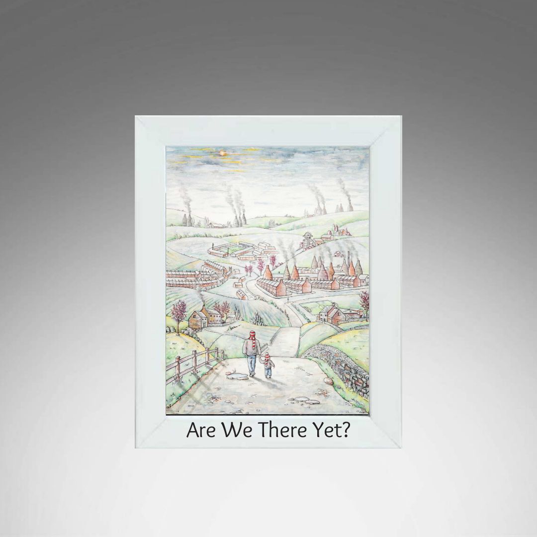 Are We There Yet? White Frame.