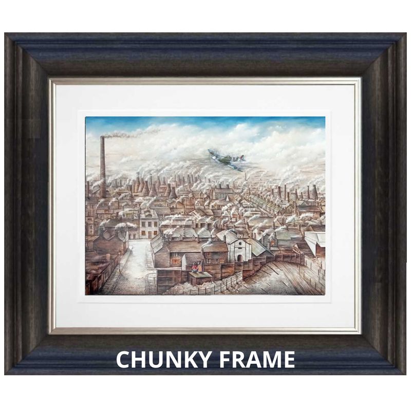 Rooftops &amp; Chimney Pots Giclée Framed