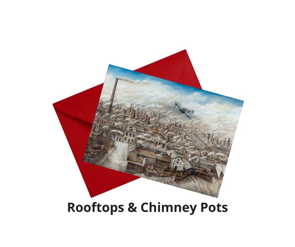 Rooftops &amp; Chimney Pots Greetings Card