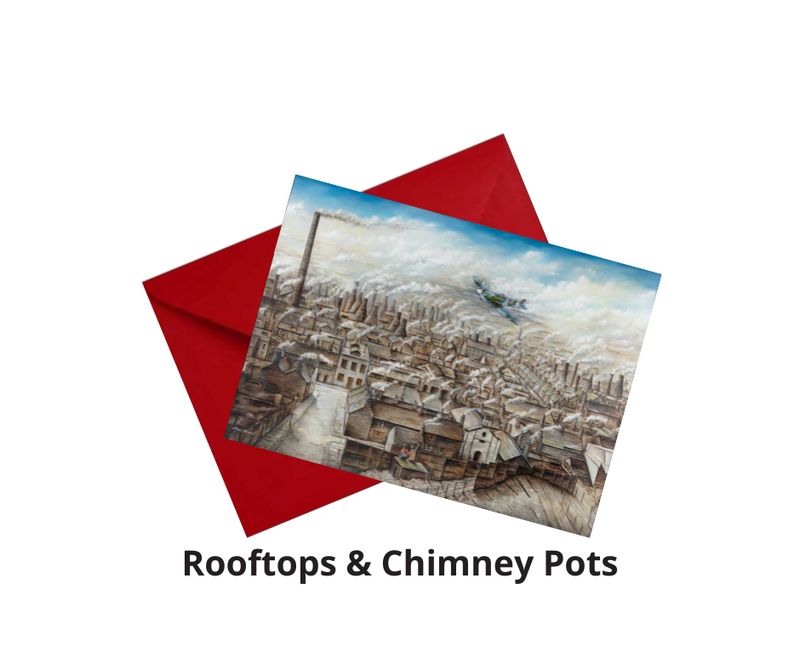 Rooftops &amp; Chimney Pots Greetings Card