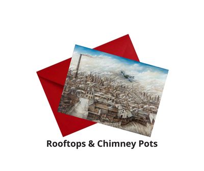 Rooftops &amp; Chimney Pots Greetings Card